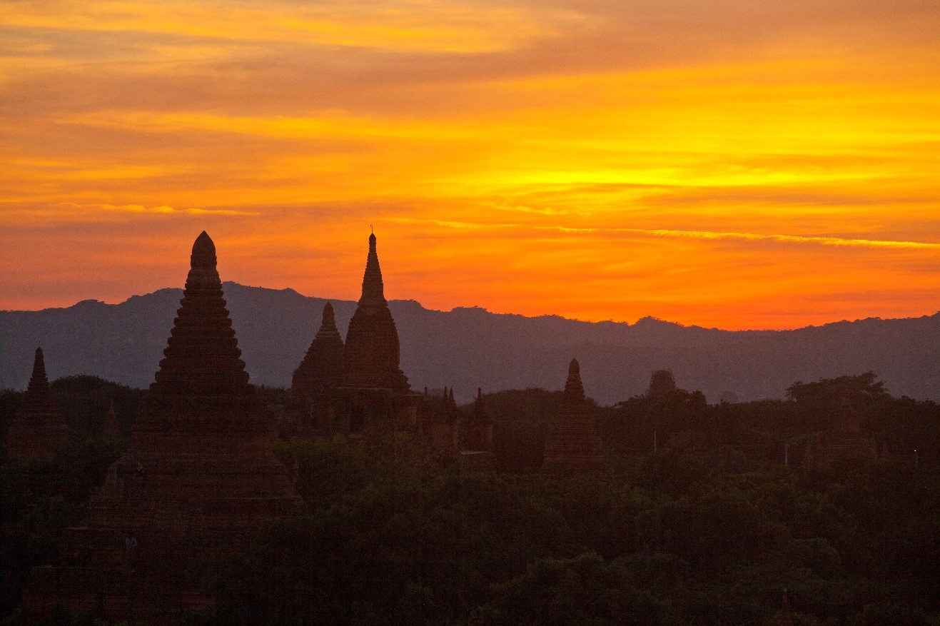 Sunset over Bagan