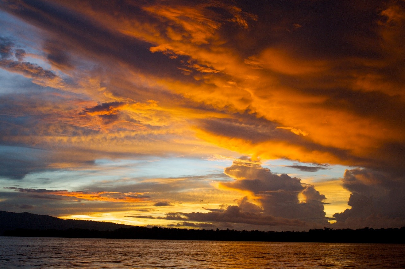 Sunset in the solomon islands