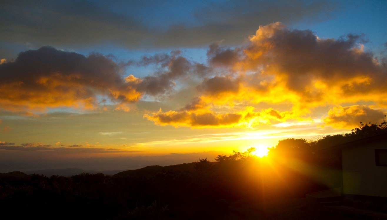 a colorful sunset in costa rica