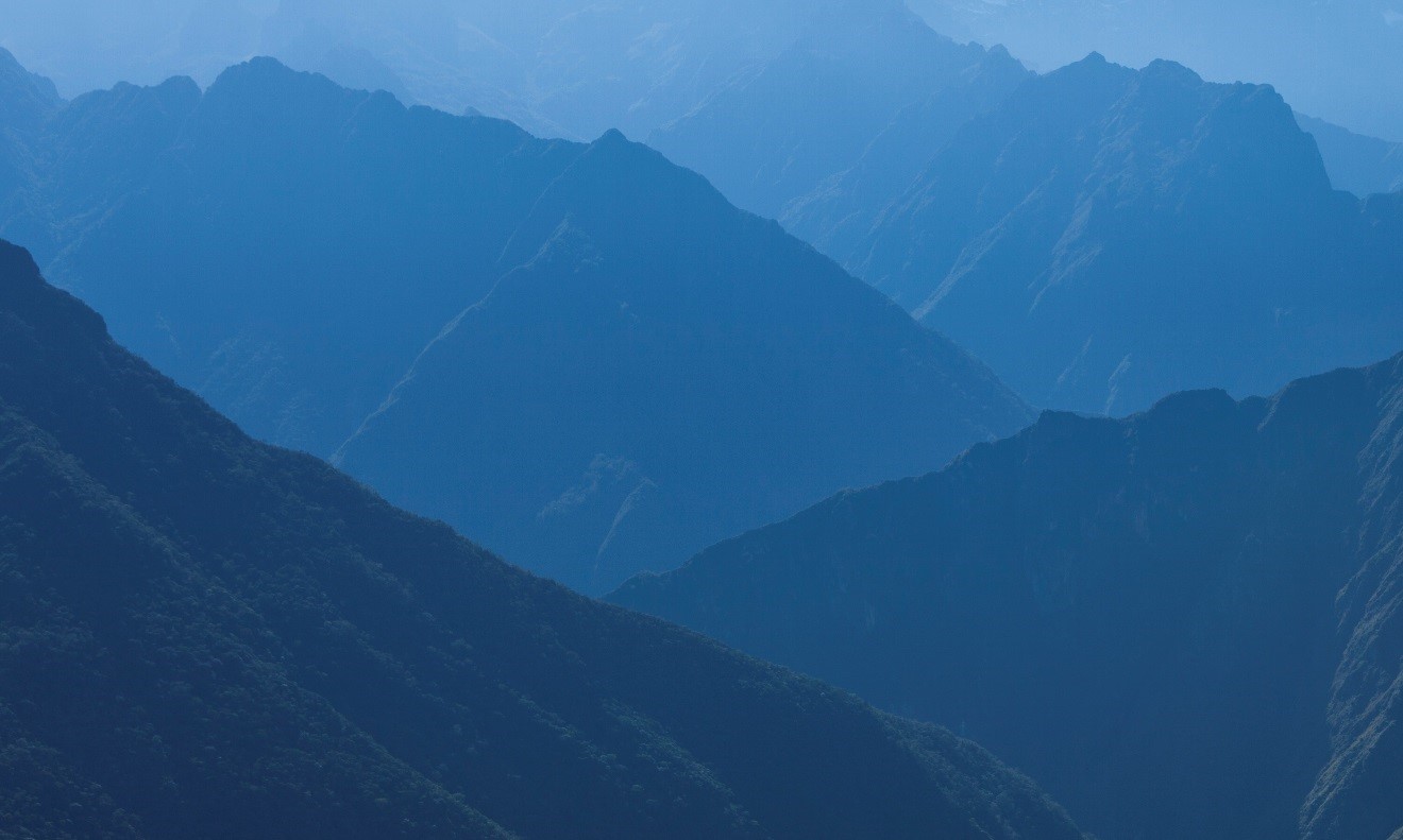 a photo of the andes that fills the frame with textures of the mountains