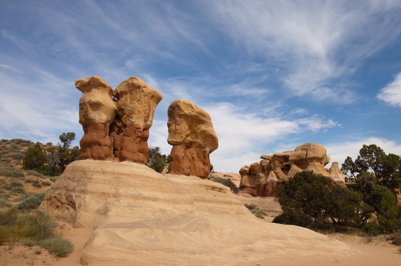 unique stone pilars of Escalante National Monument