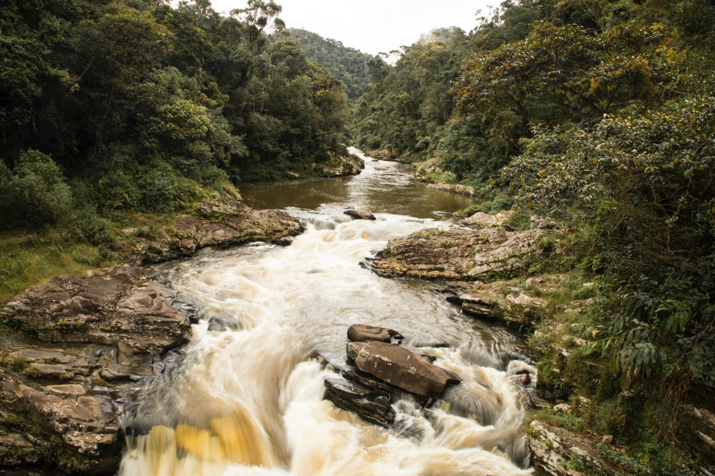 a rushing river in madagascar