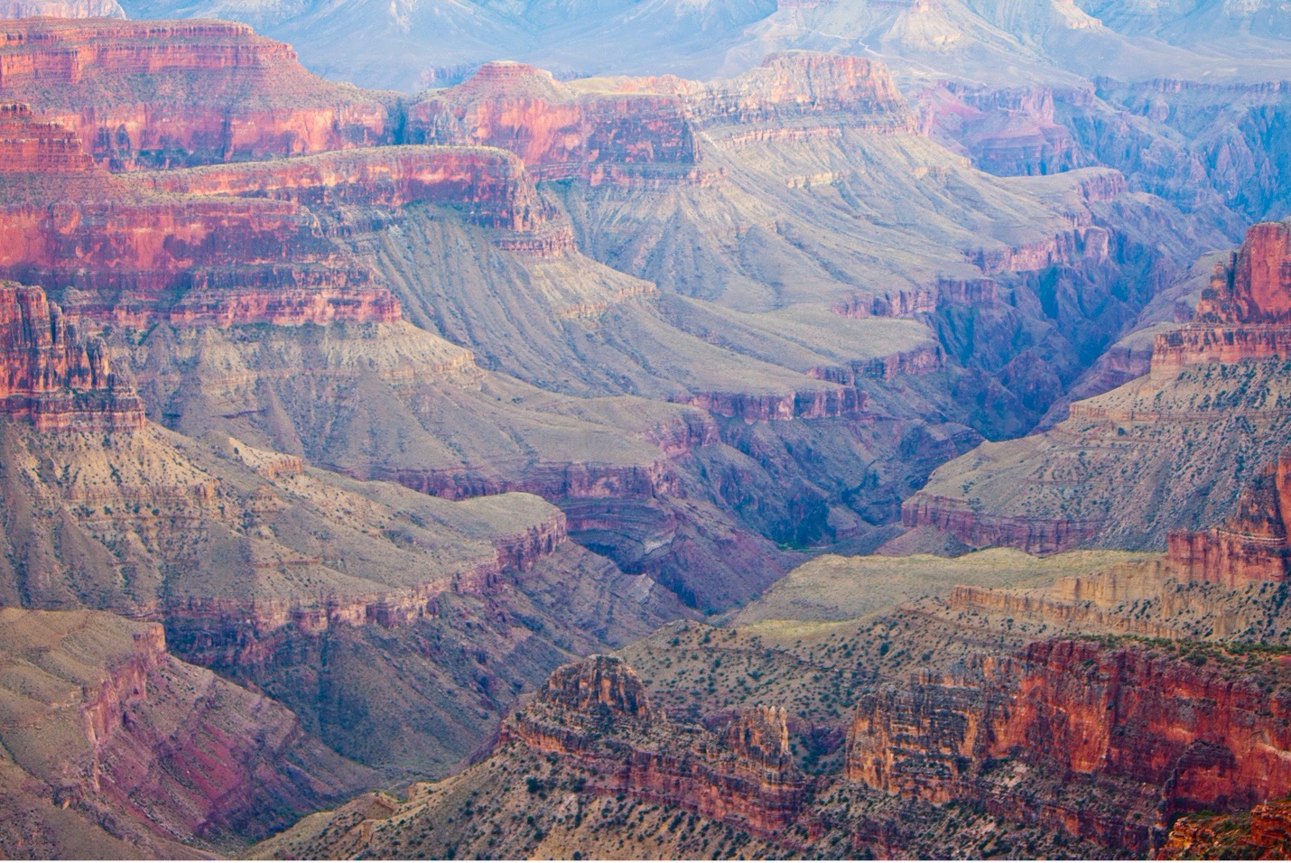 bright angel canyon cuts across the image