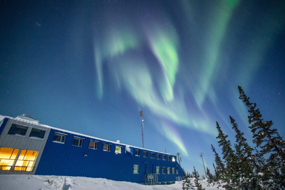 northern lights above the Churchill Northern Studies Center