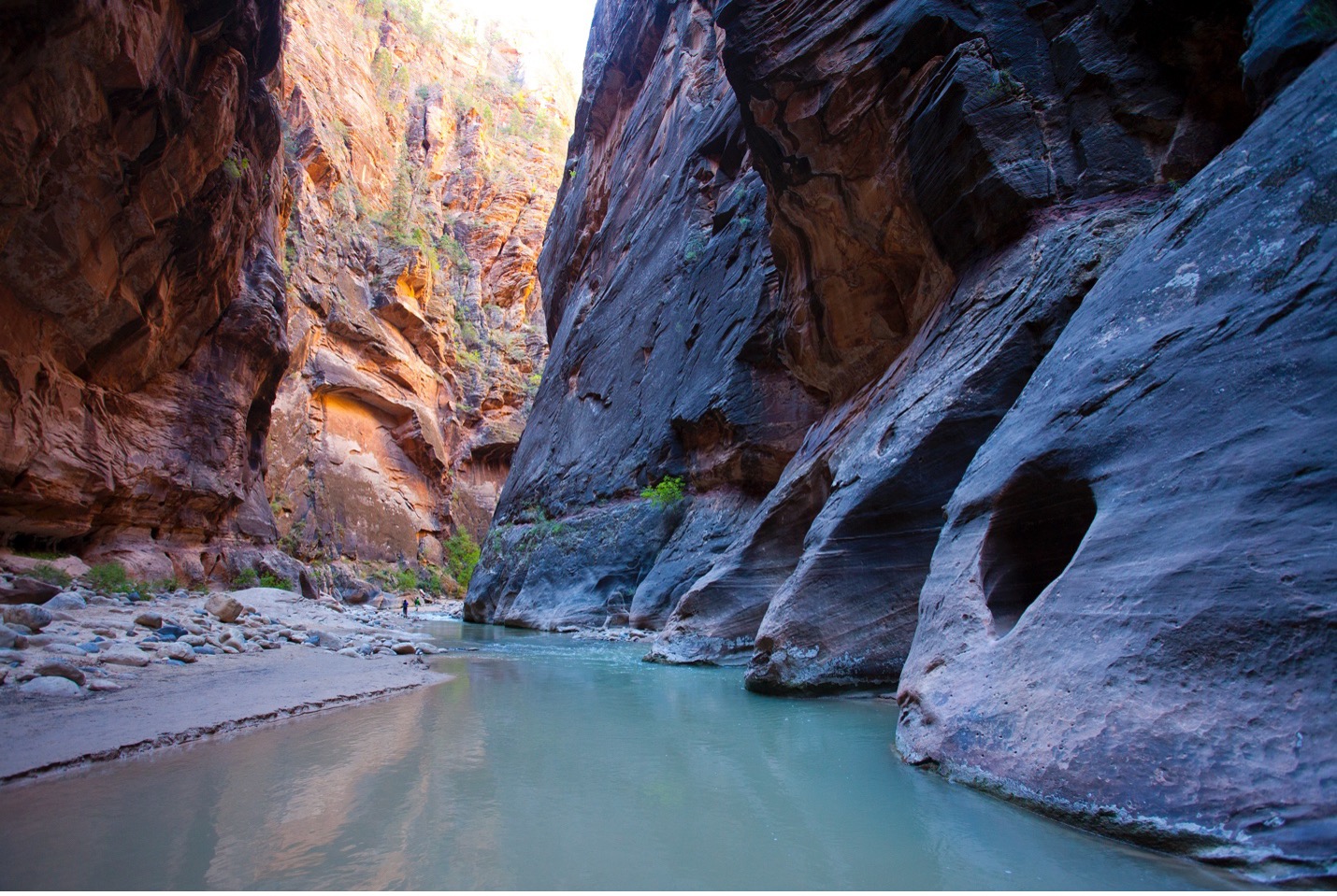 colorful lighting in zion national park