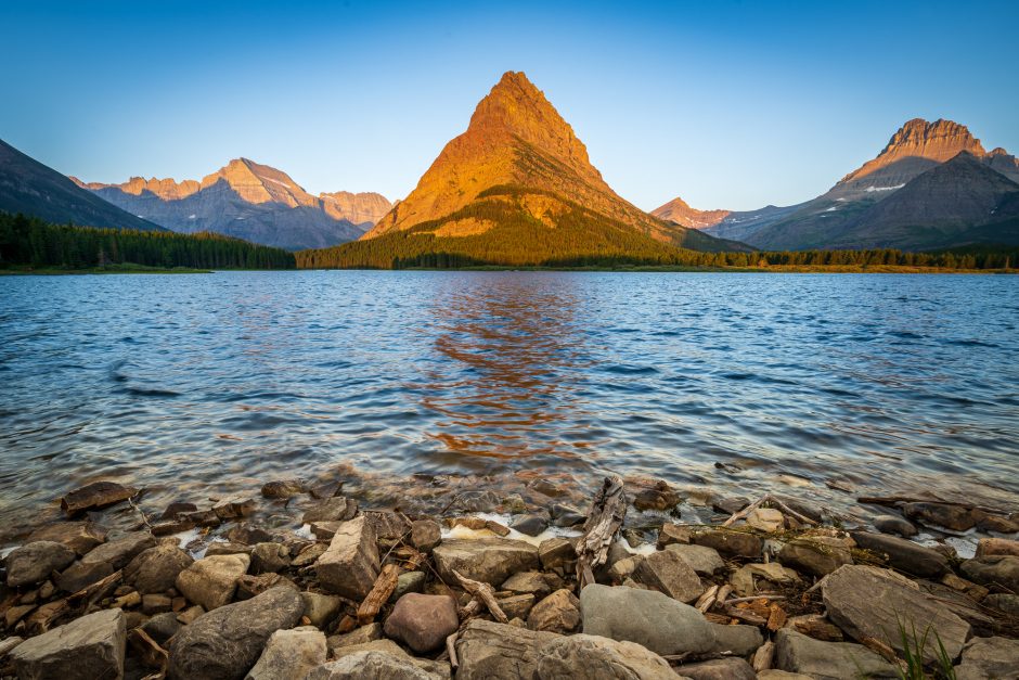 Grinnell Point from Swiftcurrent Lake, Glacier National Park