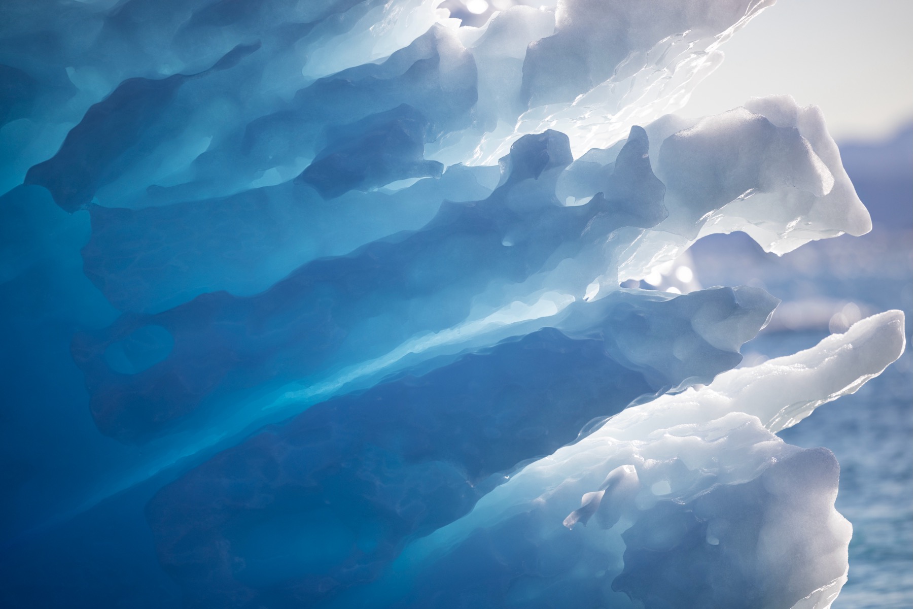 the jagged textures of ice in Greenland