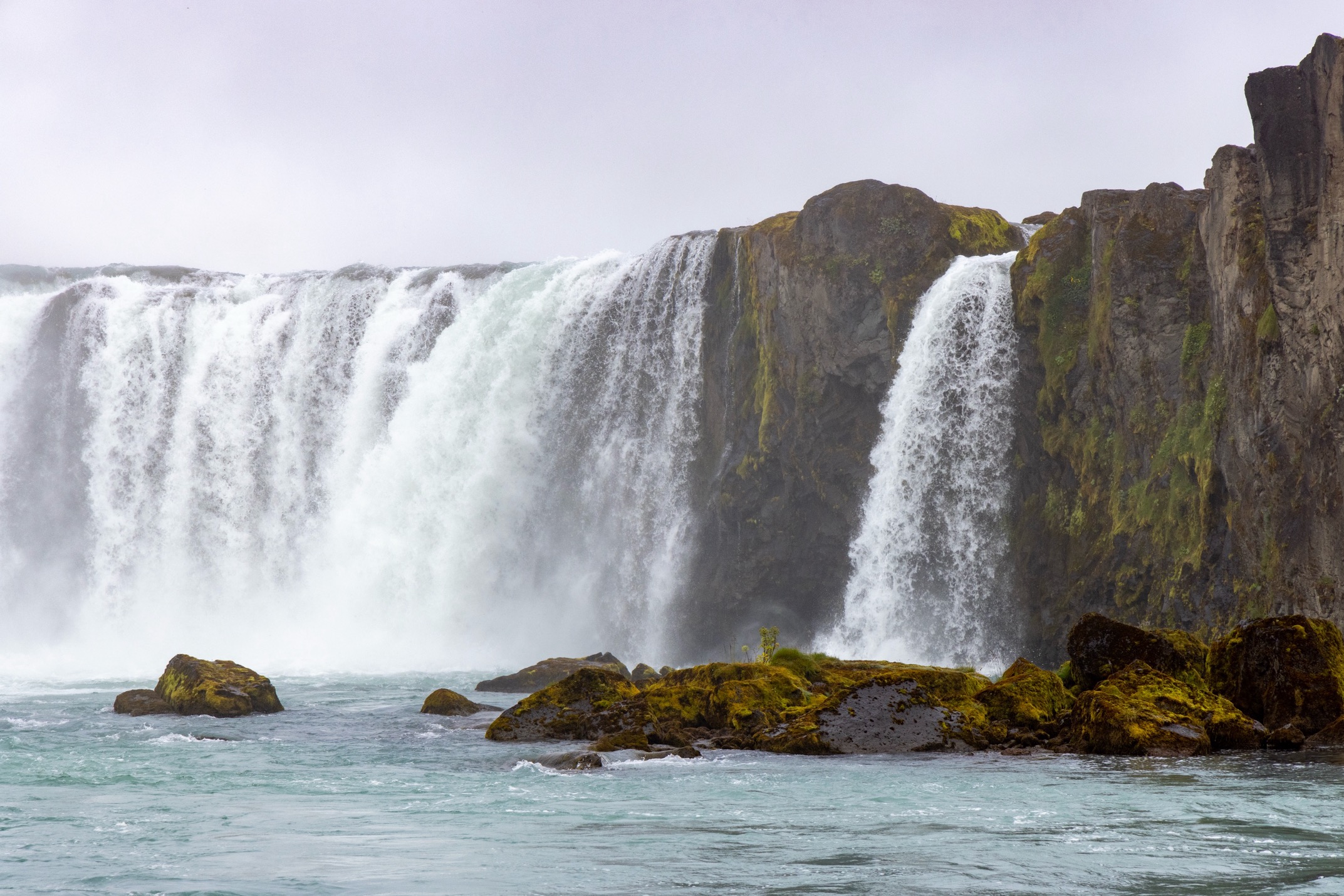 Godafoss waterfall in Iceland with a high shutter speed