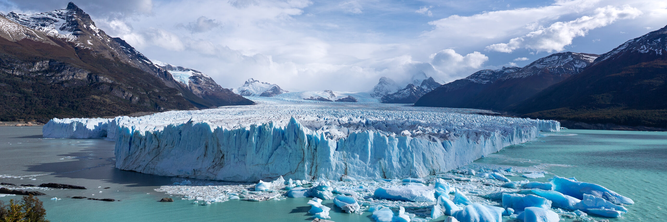 a blue glacier in Patagonia