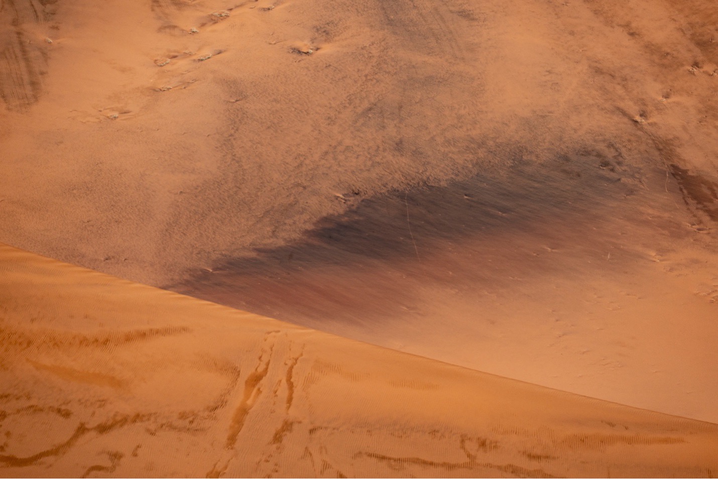 a dune in Namibia showing textures
